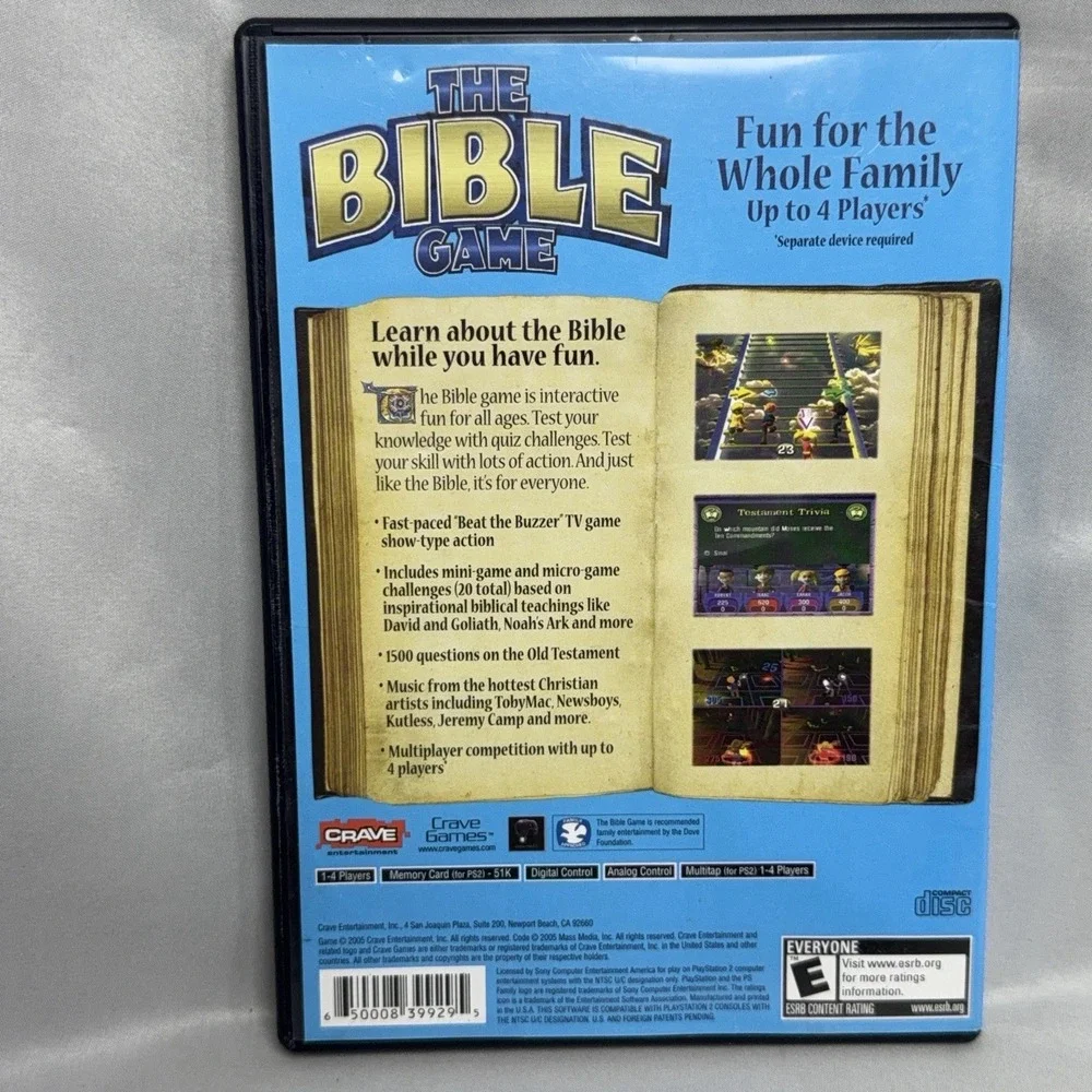The Bible Game Sony PlayStation 2 PS2 Game Complete CIB Manual Tested Crave